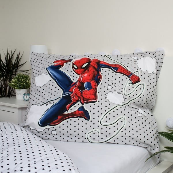 Medvilninė vaikiška viengulė patalynė su švytinčiu efektu 140x200 cm Spiderman - Jerry Fabrics-image-3