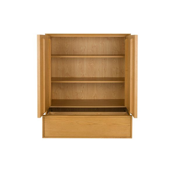 Natūralios spalvos iš uosio masyvo spintelė 100x120x45 cm Raster – Zuiver-image-2