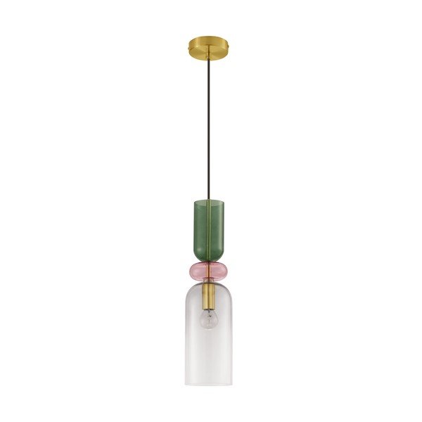 Auksinės spalvos iš stiklo kabantis šviestuvas ø 11 cm Murano – Nova Luce