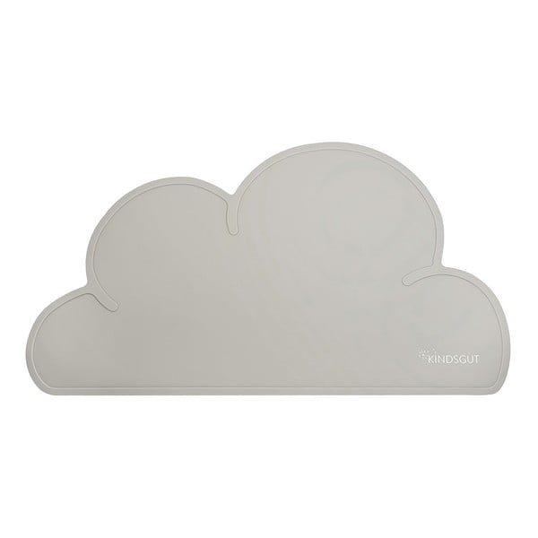 Pilkos spalvos silikoninis padėkliukas Kindsgut Cloud, 49 x 27 cm