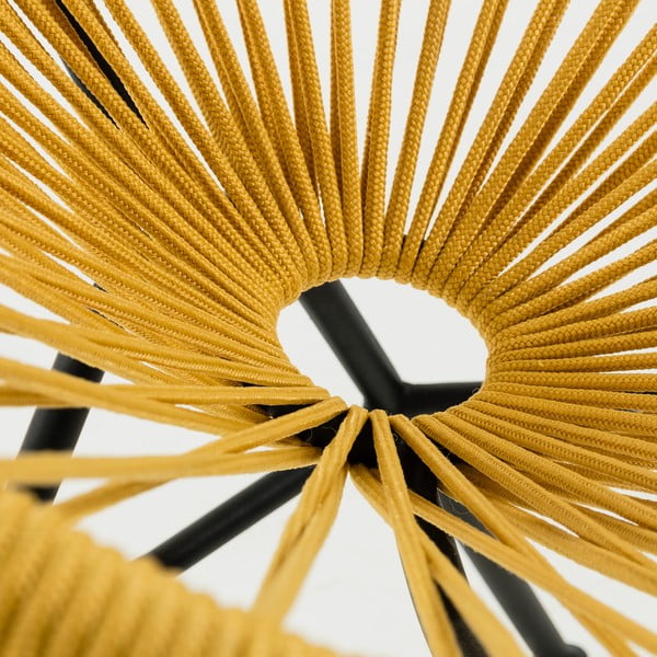 Geltonos spalvos sodo krėslas su plienine konstrukcija Kave Home Samantha-image-1