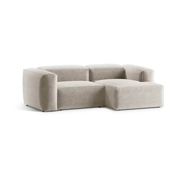 Smėlio spalvos kampinė sofa (su dešiniuoju kampu/su gultu) Bergamo – Cosmopolitan Design-image-2