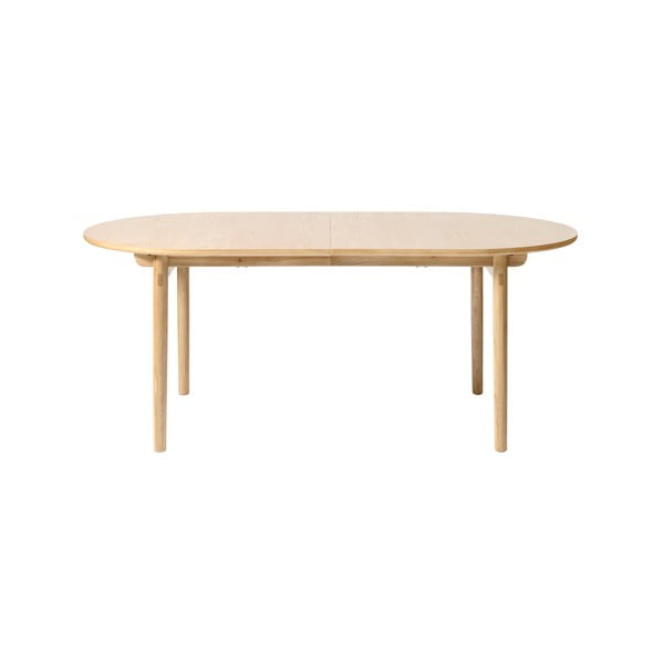 Sulankstomas ąžuolo apdailos valgomojo stalas 100x190 cm Carno - Unique Furniture