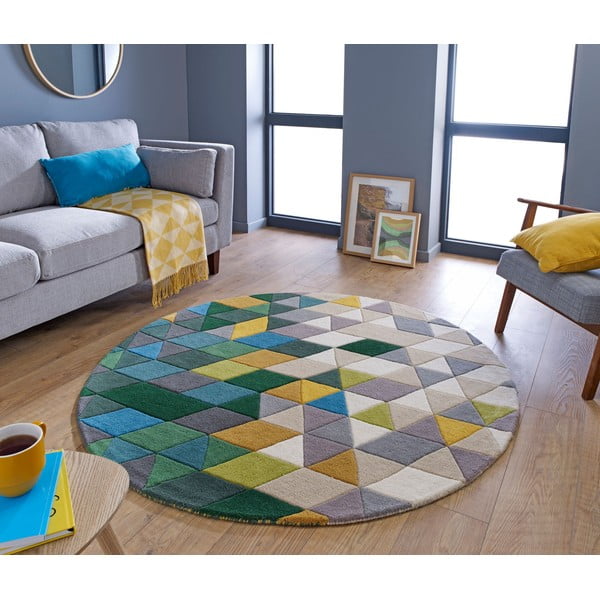 Vilnonis kilimas Flair Rugs Prism, ⌀ 160 cm-image-1