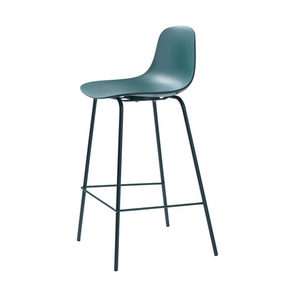 Smaragdinės spalvos iš plastiko baro taburetė (sėdynės aukštis 67,5 cm) Whitby – Unique Furniture-image-2