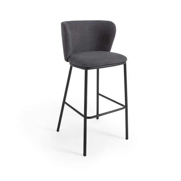 Tamsiai pilkos spalvos baro kėdė 102 cm Ciselia - Kave Home