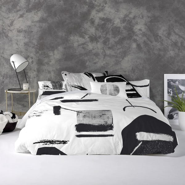 Medvilninis antklodės užvalkalas Blanc Shapes, 200 x 200 cm-image-1