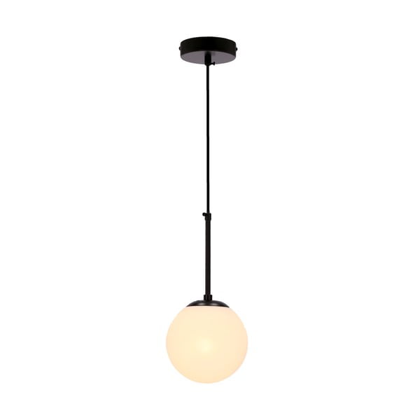 Juodas pakabinamas šviestuvas su stikliniu gaubtu ø 15 cm Pompei - Candellux Lighting-image-1