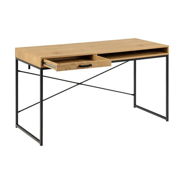 Rašomasis stalas su laukinio ąžuolo apdaila Acton Seaford, 58 x 140 cm-image-2