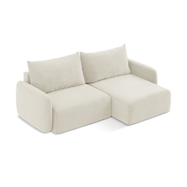 Kreminės spalvos sulankstoma/su sandėliavimo vieta kampinė sofa (su dešiniuoju kampu) Kalena – Makamii-image-4