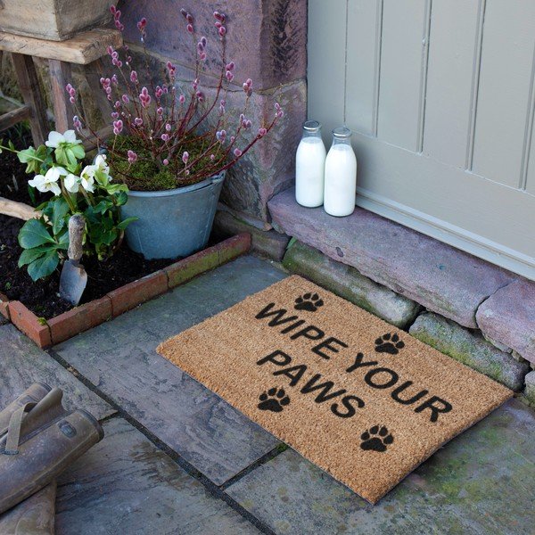 Iš kokoso pluošto grindų kilimėlis 40x60 cm Wipe Your Paws – Artsy Doormats-image-3