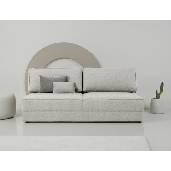 Šviesiai pilkos spalvos sulankstoma/su sandėliavimo vieta sofa 202 cm Dora – Scandic-image-1