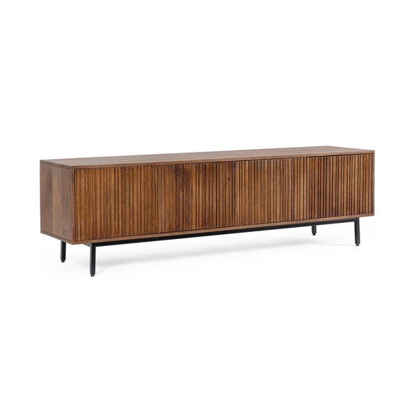 Natūralios spalvos iš mango masyvo TV spintelė 170x50x40 cm Tadita – Bizzotto-image-2