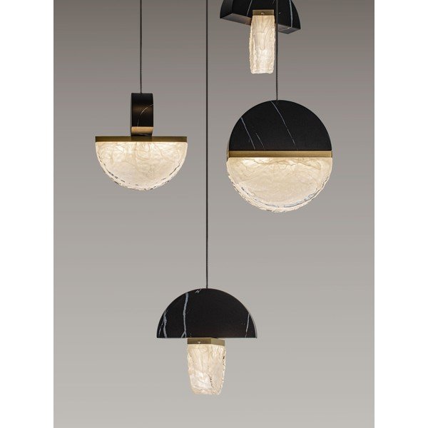 Juodos spalvos iš metalo kabantis šviestuvas LED su pritemdymo funkcija ø 46 cm Dorin – Nova Luce-image-2