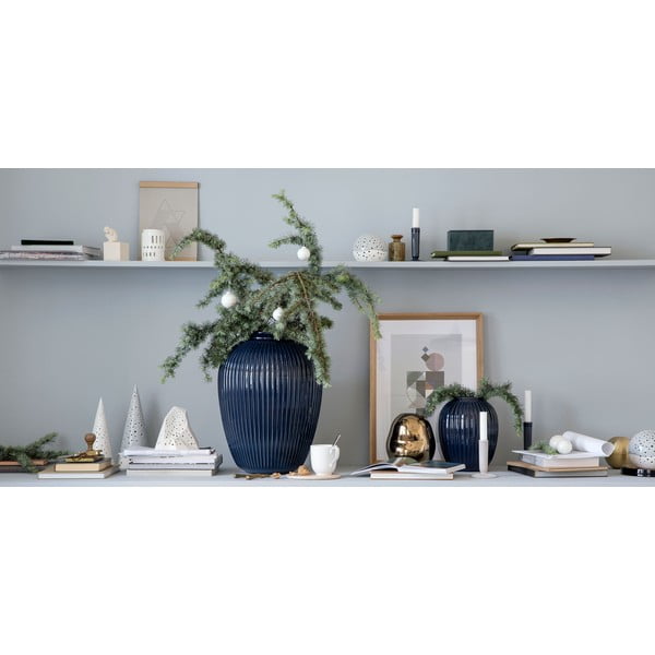 Baltos spalvos akmens masės žvakidė Kähler Design Hammershoi, 12 cm aukščio-image-3