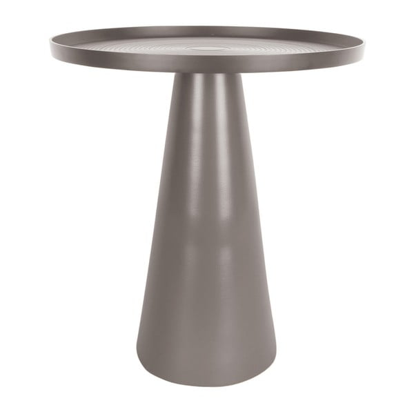 Pilkos spalvos metalinis šoninis staliukas Leitmotiv Force, aukštis 48,5 cm