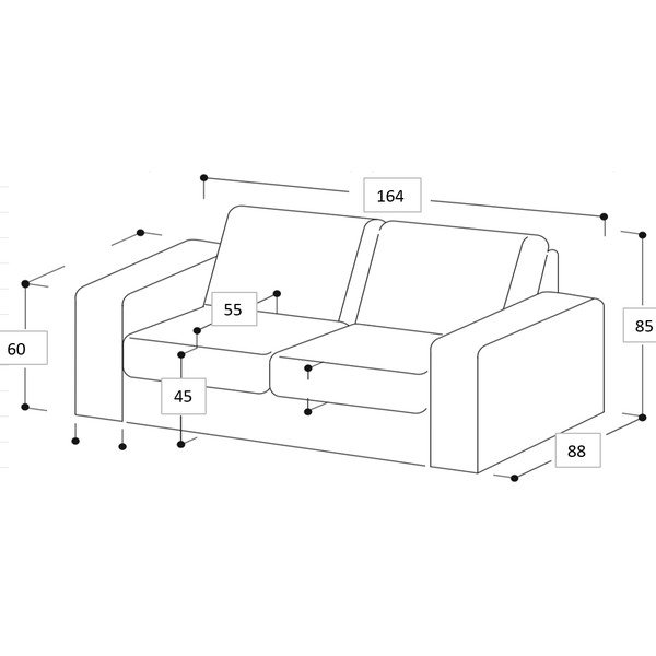 Sofa smėlio spalvos 164 cm Copenhagen – Scandic-image-4
