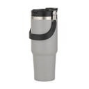 Pilkos spalvos iš nerūdijančio plieno butelis Kelioninis buteliukas 1 l Eco – Ladelle