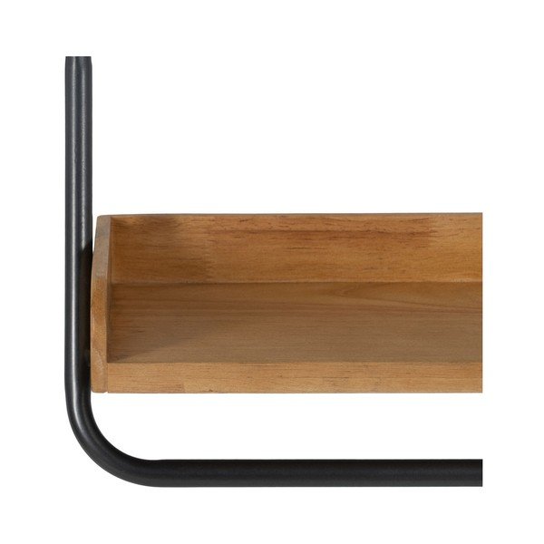 Iš kaučiukmedžio masyvo sieninė lentyna natūralios spalvos 120 cm – Ixia-image-4