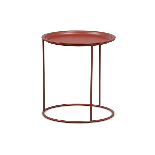 Raudonas šoninis staliukas WOOOOD Ivar, ø 40 cm-image-2