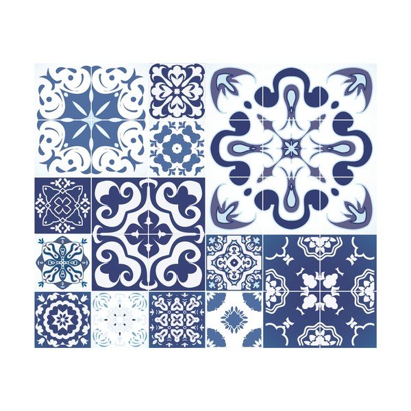 24 "Ambiance Azulejos Polka" lipdukų rinkinys, 50 x 60 cm-image-2
