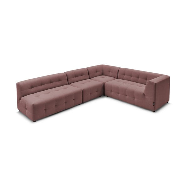 Tamsiai rožinė kampinė sofa (dešinysis kampas) Kleber - Bobochic Paris-image-3