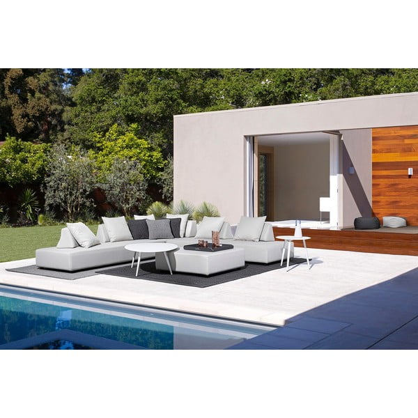 Iš aliuminio apvalios formos sodo šoninis staliukas ø 50 cm Ridley   – Bizzotto-image-2