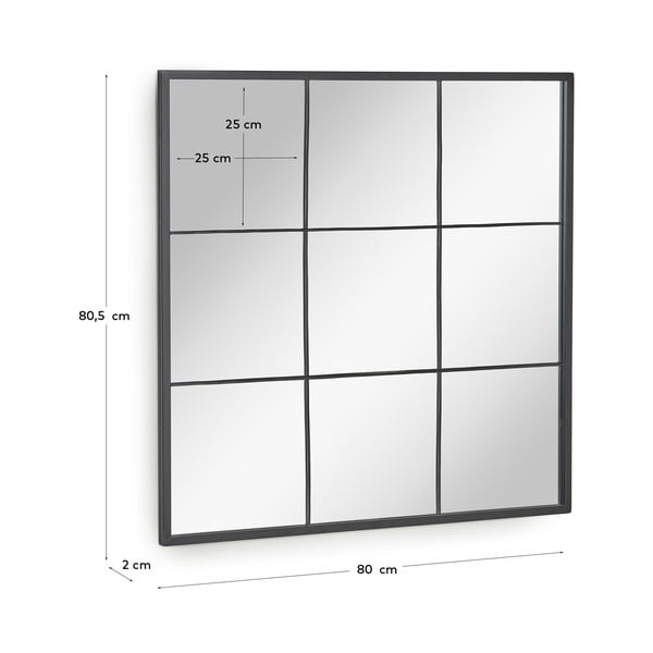 Sieninis veidrodis Kave Home Ulrica, 80 x 80 cm-image-4