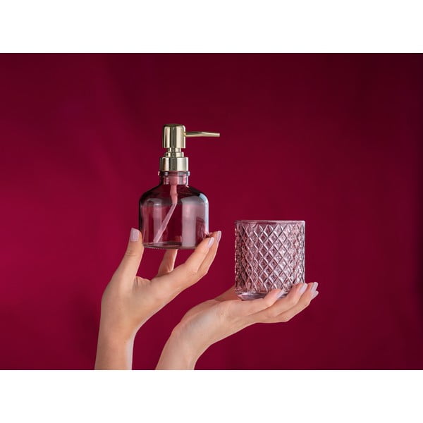 Tamsiai rožinės spalvos iš stiklo dantų šepetėlio indas Atessa – Wenko-image-1