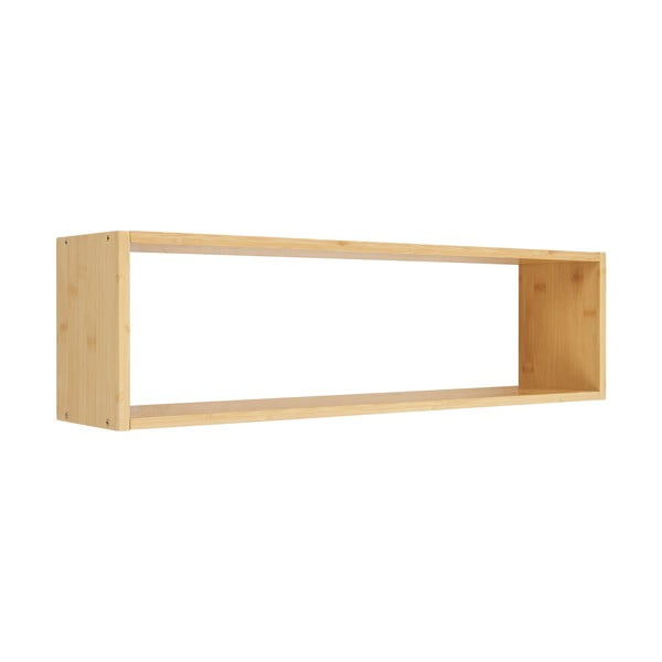 Iš bambuko kelių aukštų sieninė lentyna natūralios spalvos 70 cm Ember – House Nordic-image-2