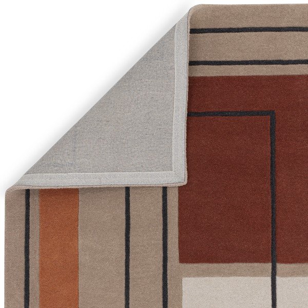 Kilimas iš vilnos raudonos plytų spalvos/smėlio spalvos 120x170 cm Reef – Asiatic Carpets-image-4