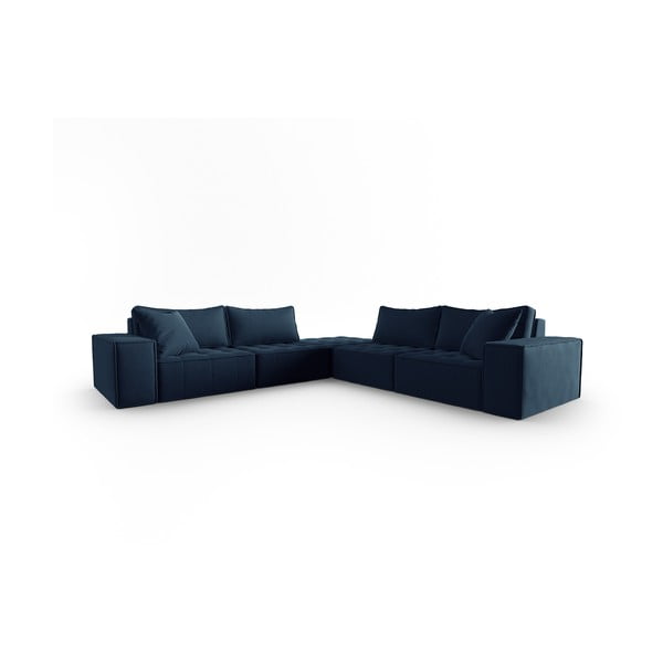 Kampinė sofa mėlynos spalvos Mike – Micadoni Home