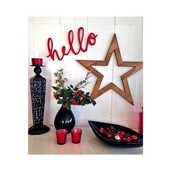 Kalėdinė sienų dekoracija Hello Star, 62 x 1,8 x 62 cm-image-1