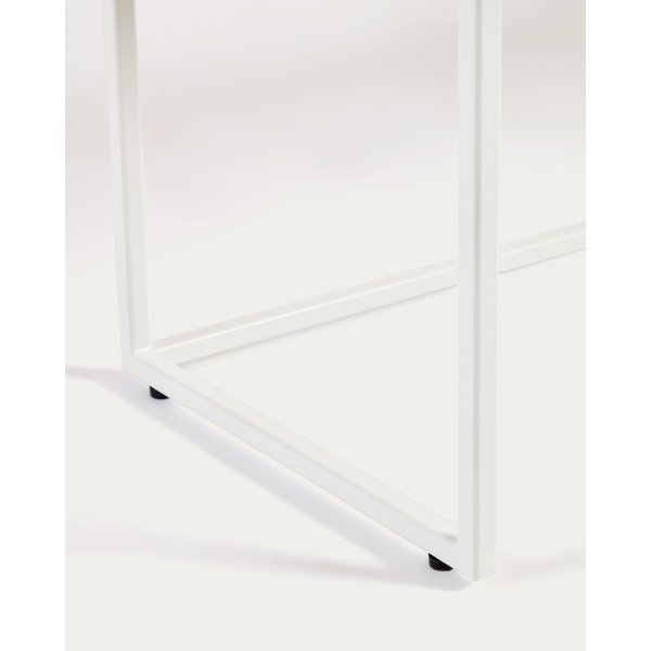 Baltos spalvos/natūralios spalvos konsolinis staliukas iš ąžuolo 30x120 cm Yoana – Kave Home-image-3