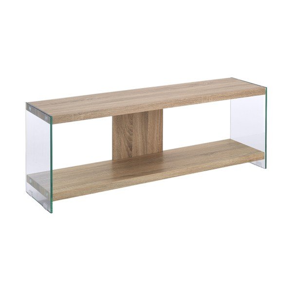 Natūralios spalvos iš stiklo TV spintelė 120x45x29,5 cm Nancy – Tomasucci