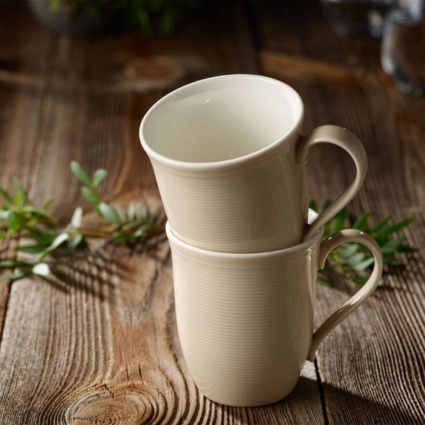 Baltos ir smėlio spalvos porcelianinis puodelis Villeroy & Boch Like Color Loop, 0,35 l-image-1