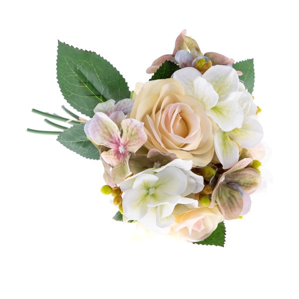 Dirbtinė dekoratyvinė hortenzijų ir rožių puokštė Dakls Basso