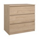 Natūralios spalvos šoninė spintelė iš ąžuolo 77x76x50 cm Naia – Tvilum