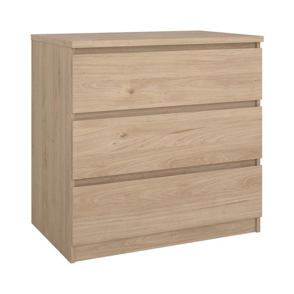 Natūralios spalvos šoninė spintelė iš ąžuolo 77x76x50 cm Naia – Tvilum