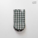 Iš lino virtuvės pirštinė Forest Green Gingham – Linen Tales