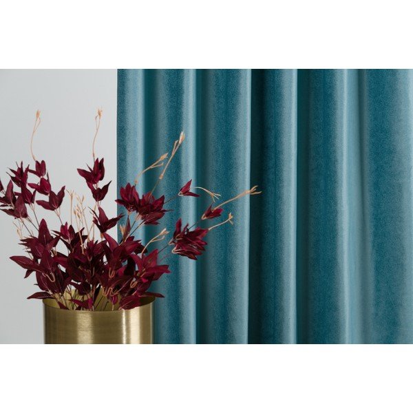 Užuolaida iš velveto turkio spalvos 140x260 cm Novara – Mendola Fabrics-image-3