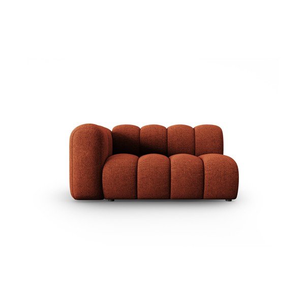 Modulinė sofa raudonos plytų spalvos (su kairiuoju kampu) Lupine – Micadoni Home