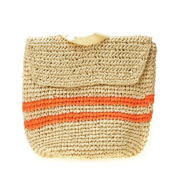 Moterų šiaudinė kuprinė Mangotti Bags Orange