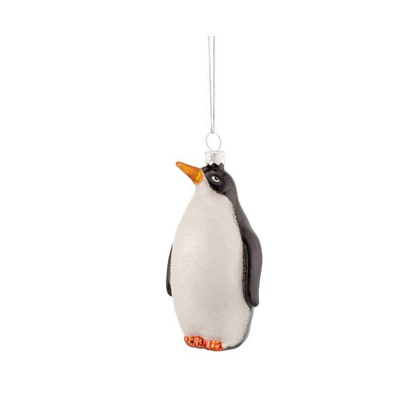Iš stiklo eglutės papuošimas 6 cm King Penguin – Sass & Belle