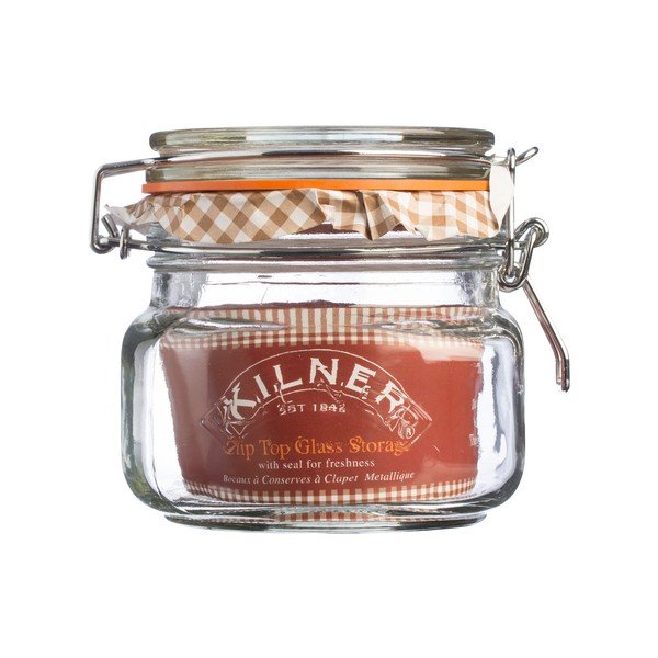 Virimo indas su spaustuku "Kilner square", 0,5 l