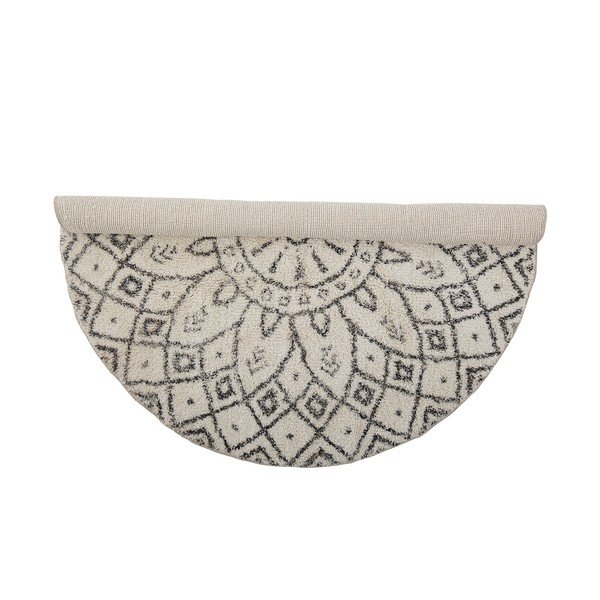 Juodos ir baltos spalvos iš medvilnės apvalios formos kilimas ø 120 cm Acton – Bloomingville-image-3