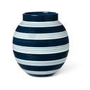 Tamsiai mėlynos ir baltos spalvos keraminė vaza Kähler Design Nuovo, aukštis 20,5 cm