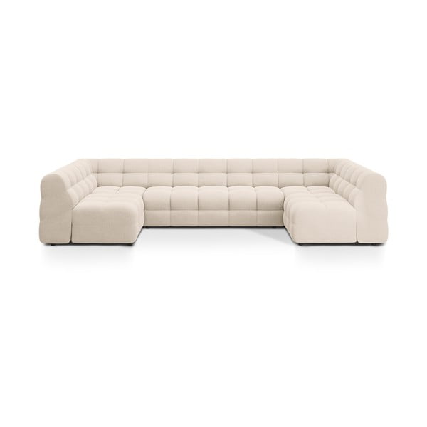 Smėlio spalvos kampinė sofa („U“ formos) Kendal – Micadoni 