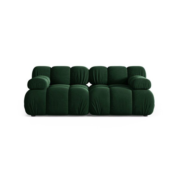 Tamsiai žalios spalvos sofa iš velveto 188 cm – Micadoni 