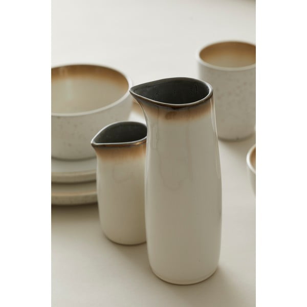 Smėlio spalvos iš keramikos pieno ąsotis 500 ml Cream/Cream – Bitz-image-3